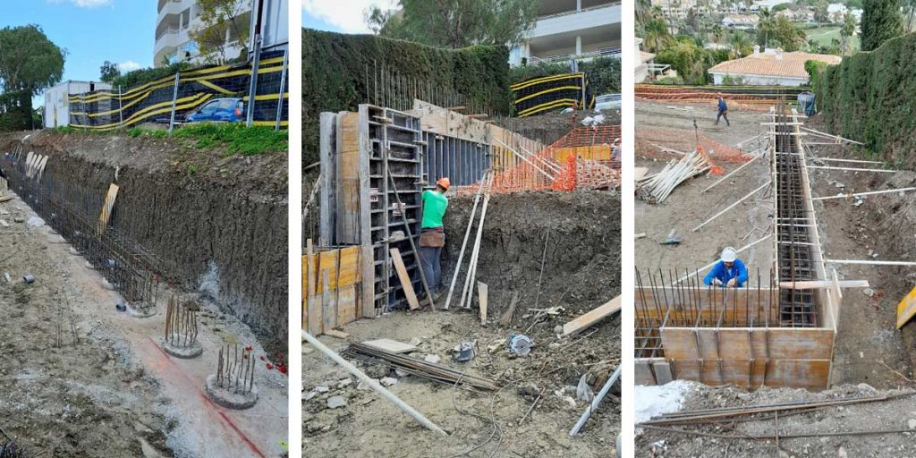 Cimentación y preparación del terreno en vivienda unifamiliar en Málaga. González & Jacobson Arquitectura