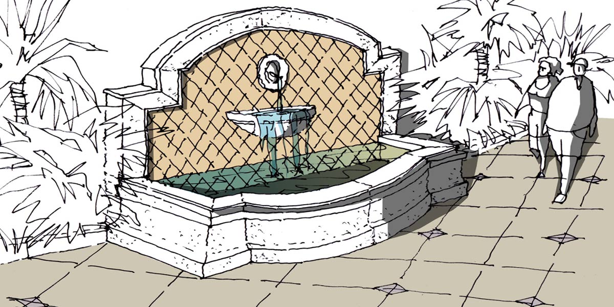 Croquis de animación para villa en Marbella