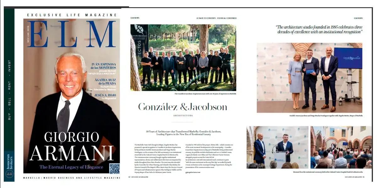 ELM. Reportaje 30 aniversario González & Jacobson Arquitectura