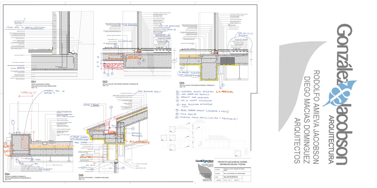 Detalles constructivos vivienda en Marbella