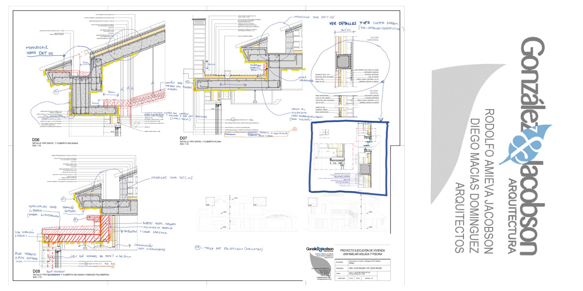 Detalles constructivos vivienda en Marbella
