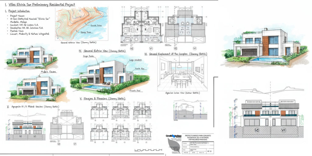 Proyecto preliminar residencial ELVIRIA SUR